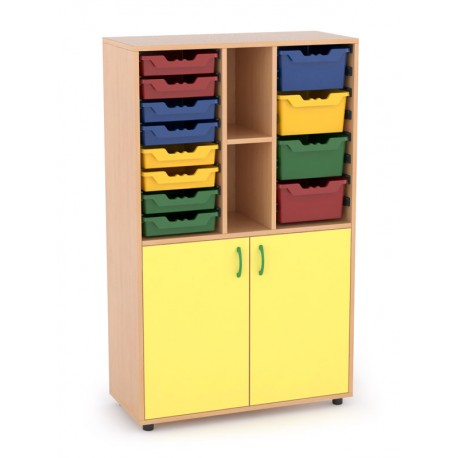 Armarios de madera 1 estante, 2 casilleros y 2 gaveteros