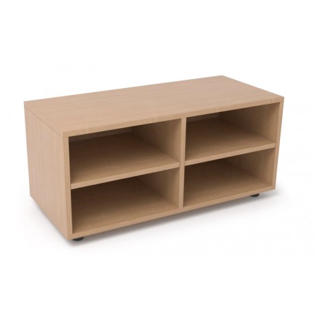 Estantería de madera baja 4 casillas