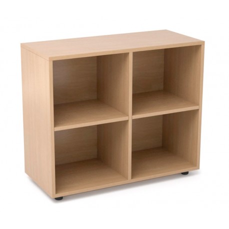 Estantería de madera con 4 casilleros