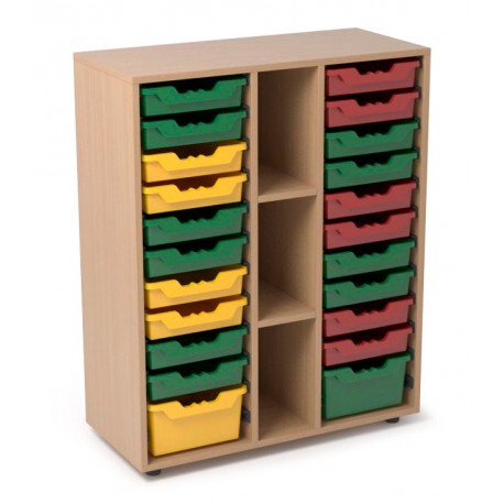 Gavetero de madera con 2 minibaldas