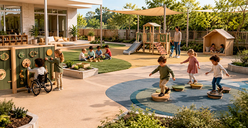 la seguridad en patios y zonas exteriores de colegios
